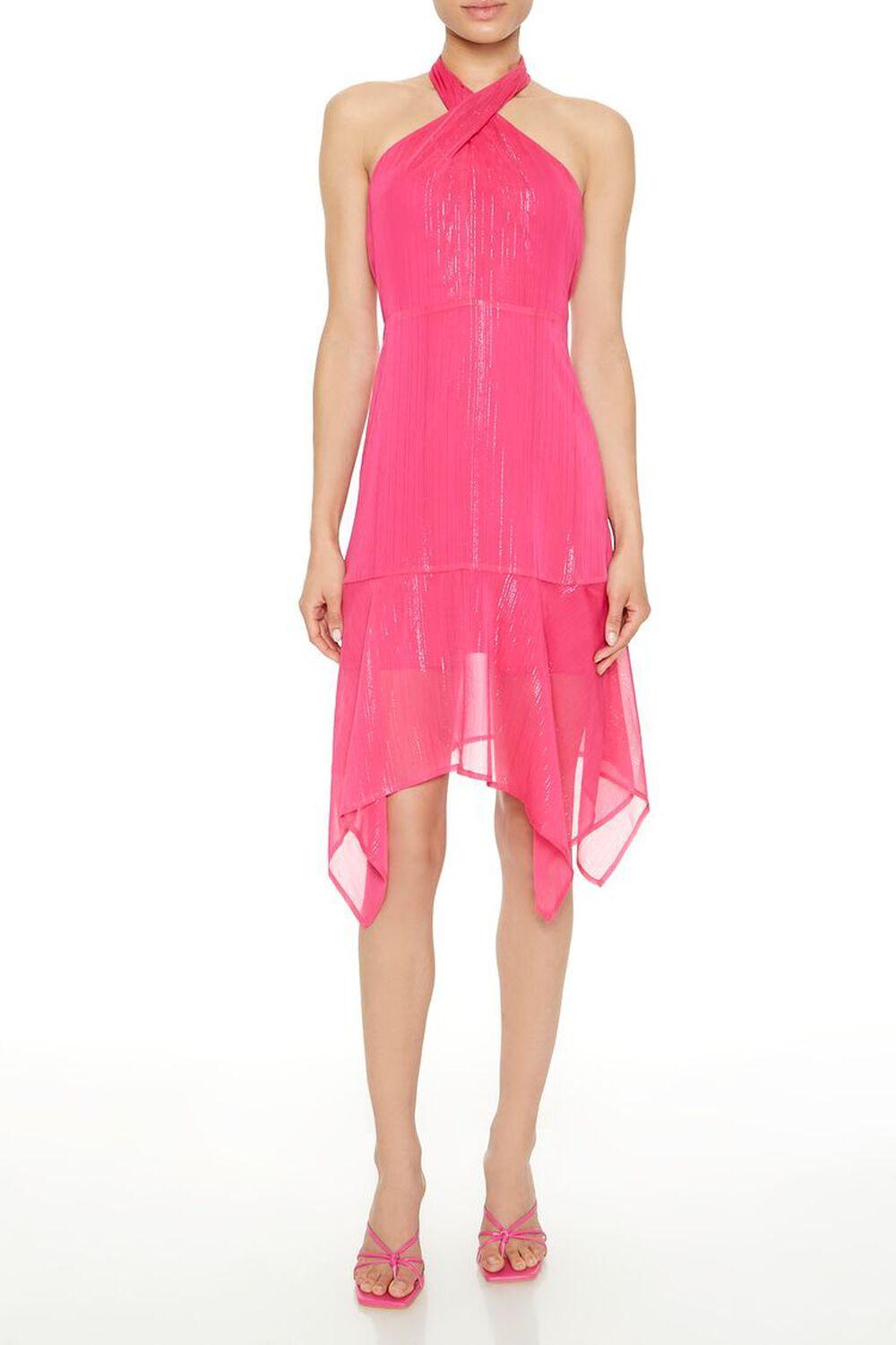 Handkerchief Halter Midi Dress | Forever 21 Product Image