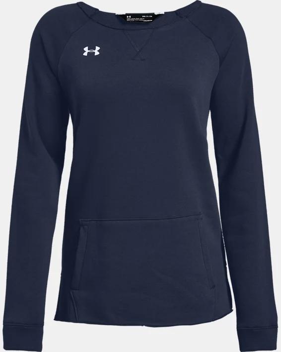 Women's UA Hustle Fleece Crew Product Image