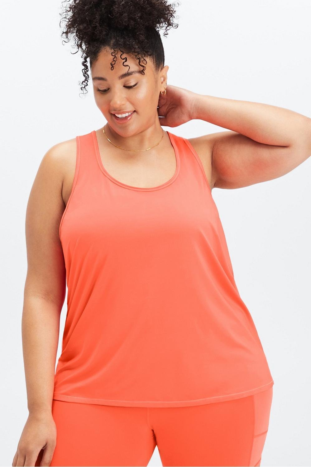 Fabletics Phoenix Lite Racerback Tank Womens orange plus Size 4X Product Image