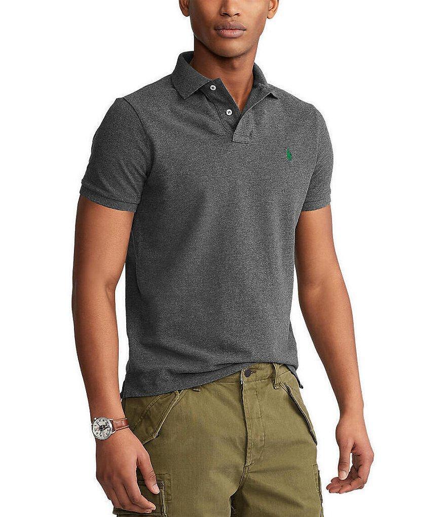 Polo Ralph Lauren Custom Slim Fit Solid Mesh Polo Shirt Product Image