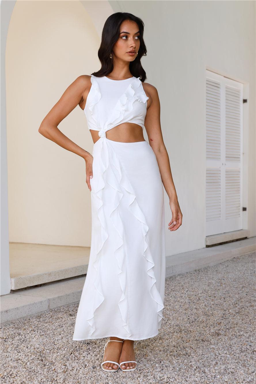 Full World Midi Dress White Product Image