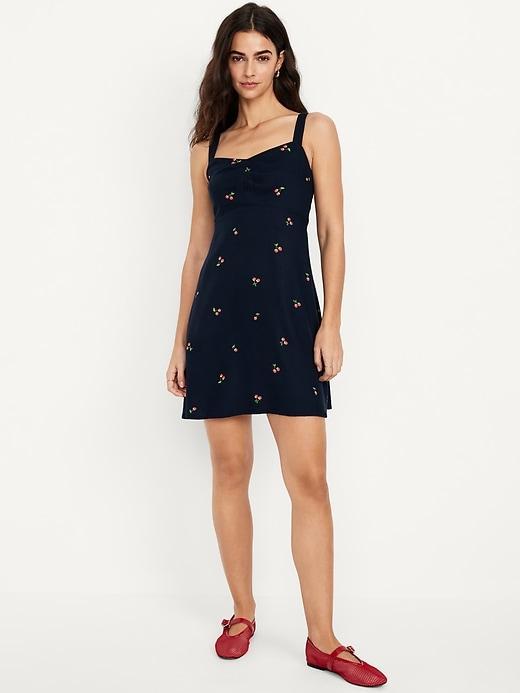 Fit &amp; Flare Crepe Mini Dress product image