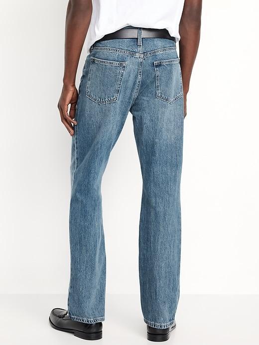 Structured Straight Non-Stretch Jeans Product Image