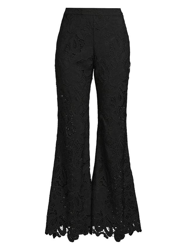 Womens Shiela Beaded Lace Flare Pants Product Image