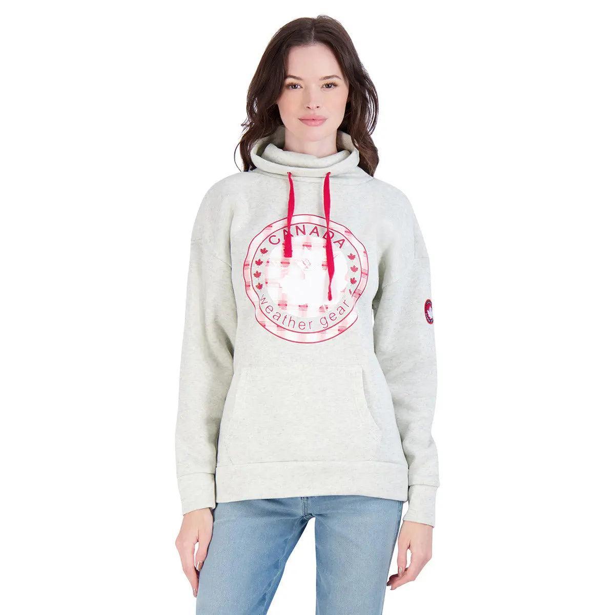 Canada Weather Gear Women's Logo Printed Cowl Neck Fleece Hoodie Product Image