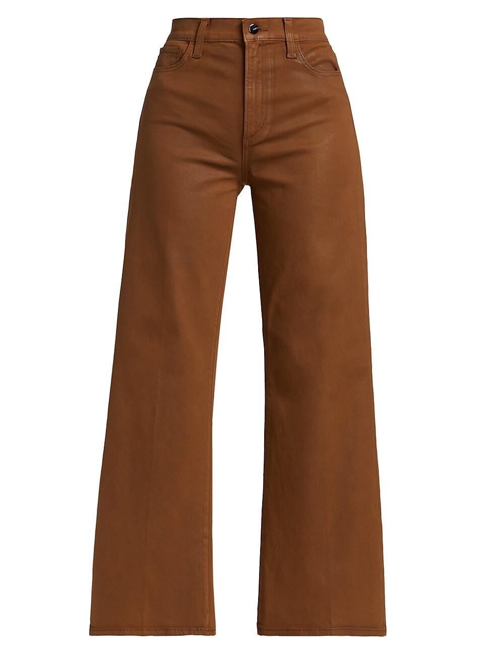 Womens The Mia Wide-Leg Coated Jeans Product Image