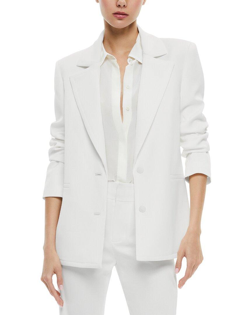 ALICE AND OLIVIA Deb Oversized Boyfriend Blazer In Off White Product Image