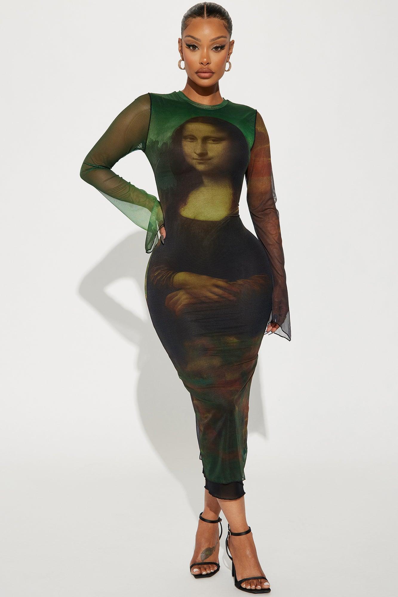 Monalisa Mesh Midi Dress - Green Product Image