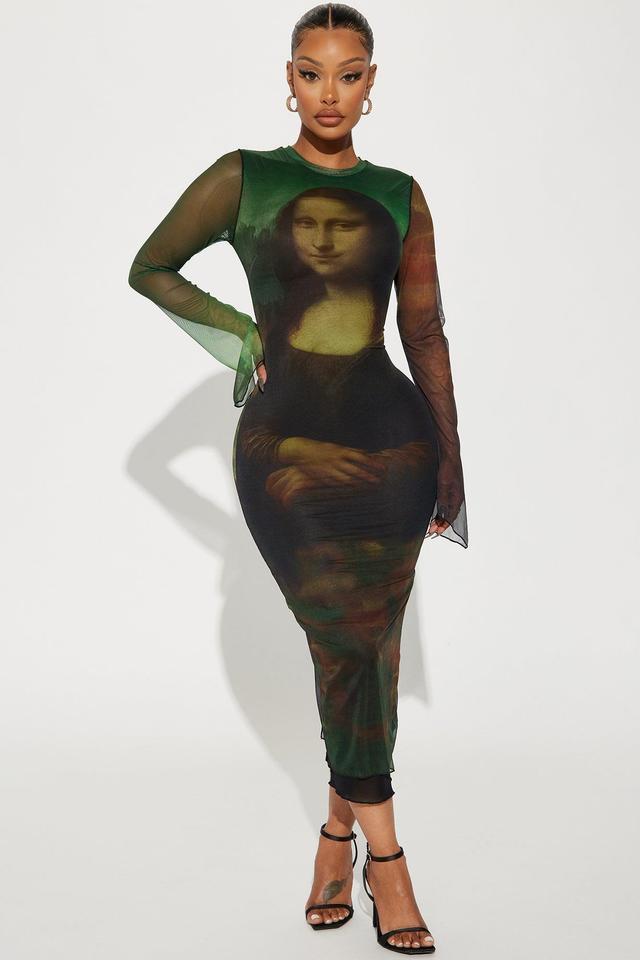 Monalisa Mesh Midi Dress - Green Product Image