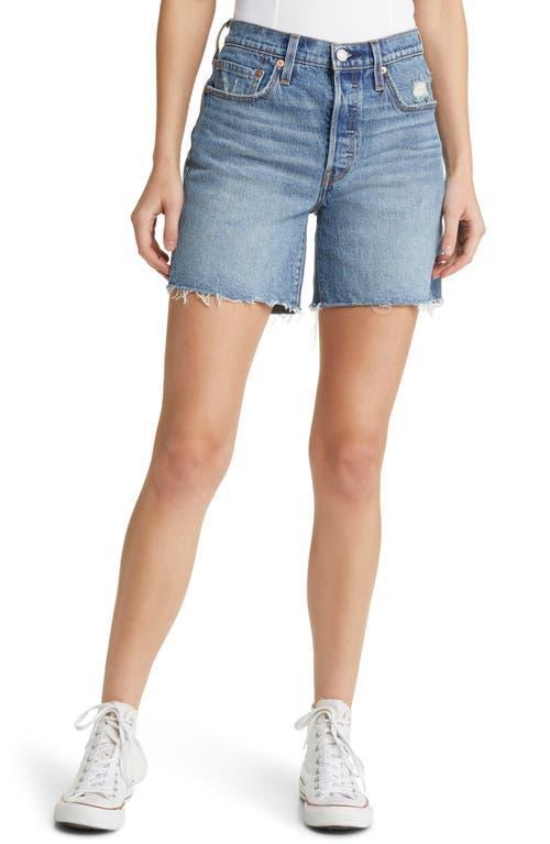 levis 501 Mid Thigh Cutoff Denim Shorts Product Image