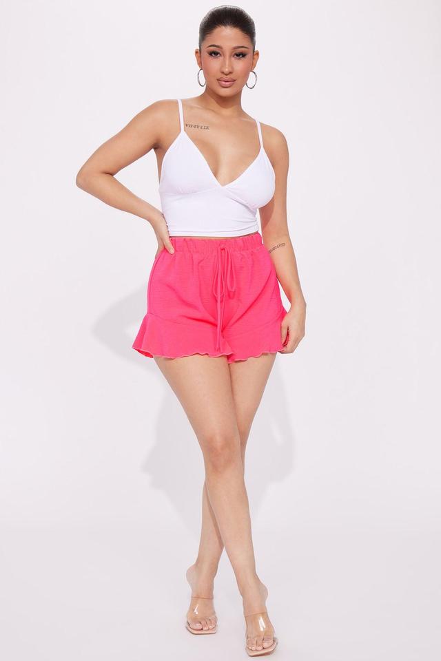 Go To Ruffle Short - Hot Pink Product Image