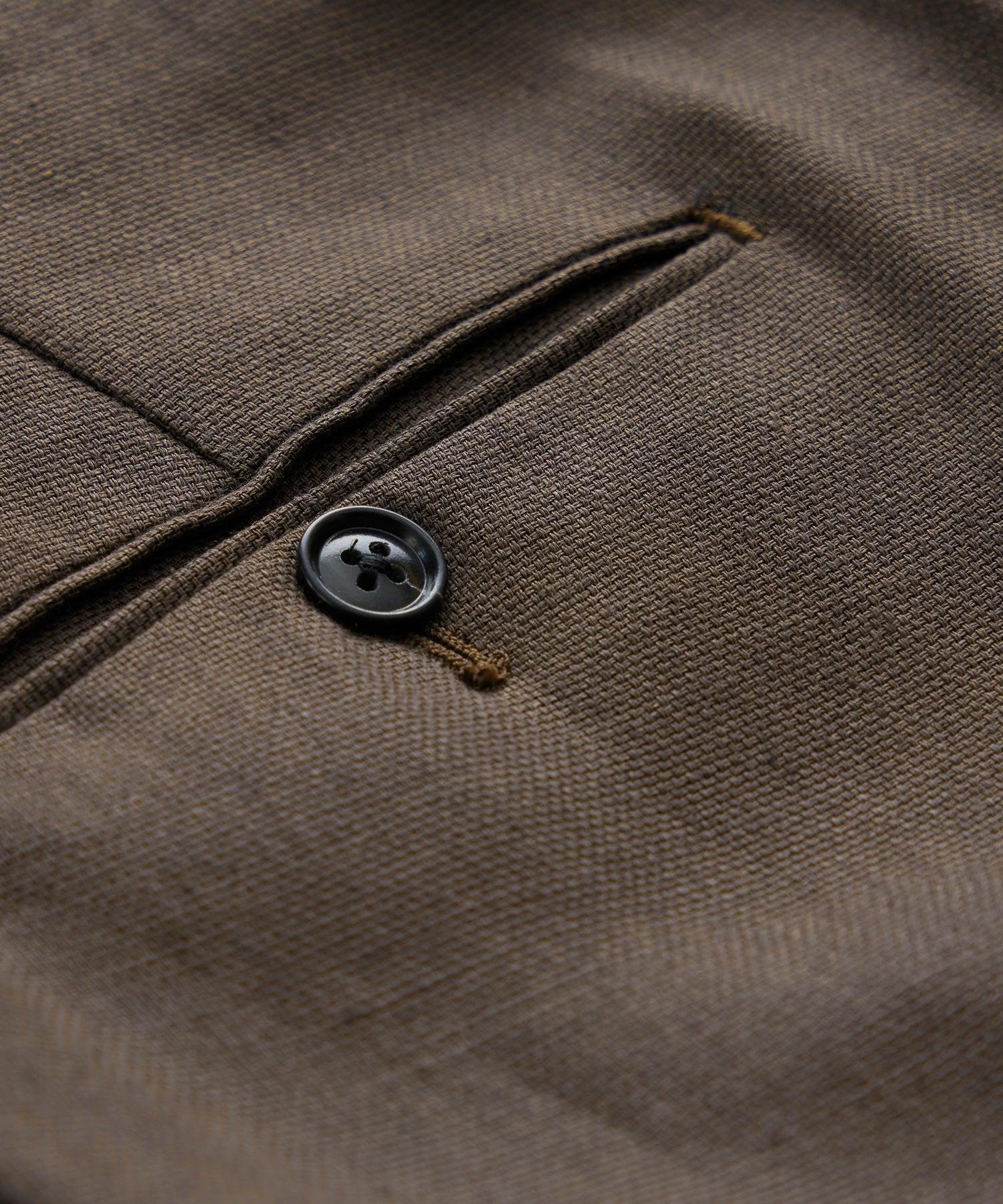 Italian Linen Tuxedo Trouser in Brown Product Image