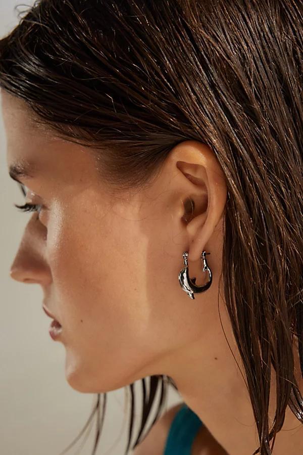 Dolphin Hoop Earring Womens at Urban Outfitters Product Image