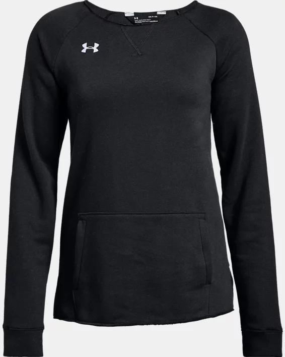 Women's UA Hustle Fleece Crew Product Image