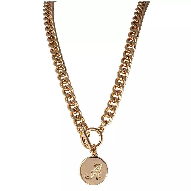 Alabama Crimson Tide Ramsey Gold Necklace, Womens Product Image