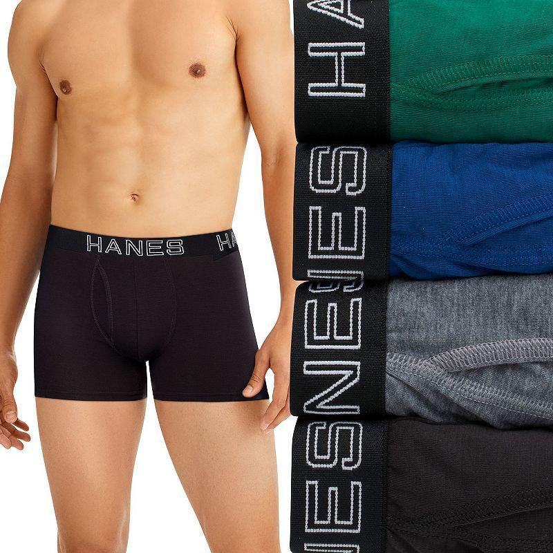 Hanes Ultimate Comfort Flex Fit Total Support Pouch Mens Trunk Underwear, Assorted, 4-Pack 2XL Product Image