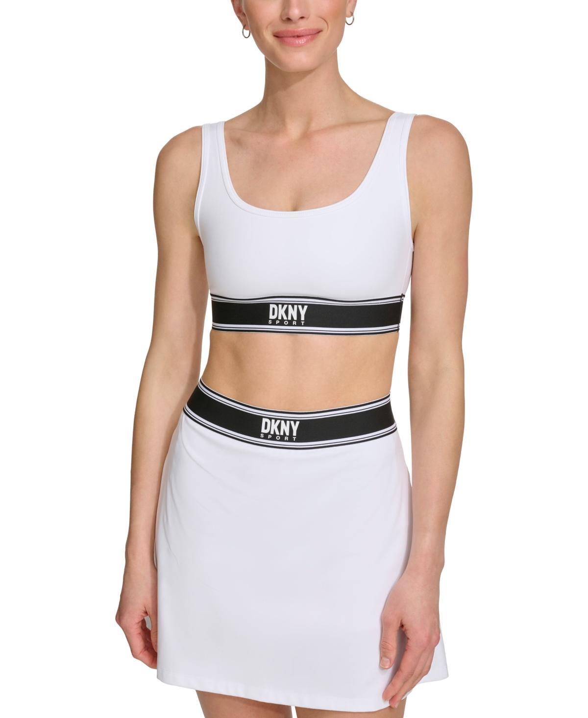 Women's Cotton Logo-Tape Scoop-Neck Sports Bra Product Image