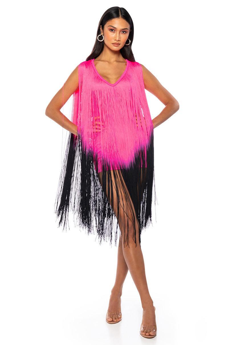 FLAPPER FRINGE MINI DRESS Product Image