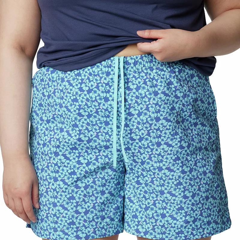 Plus Size Columbia Sandy River Print Water-Repellent Active Shorts, Womens Product Image