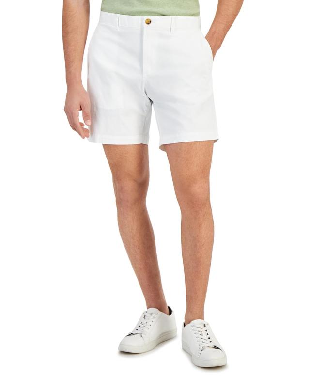 Michael Kors Mens Slim-Fit Stretch Herringbone Twill 7 Shorts Product Image