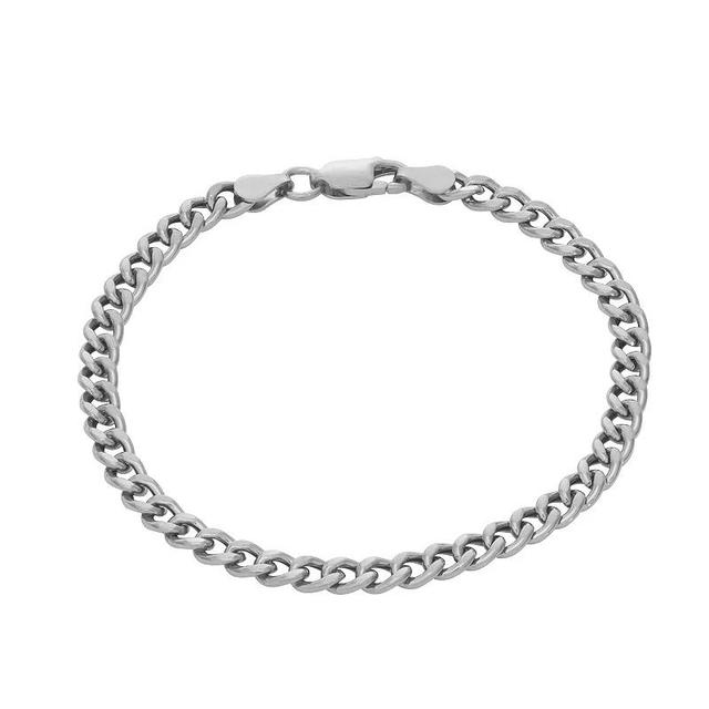 Giorgio di Vicenza Sterling Silver Italian Curb Chain Bracelet, Womens White Product Image