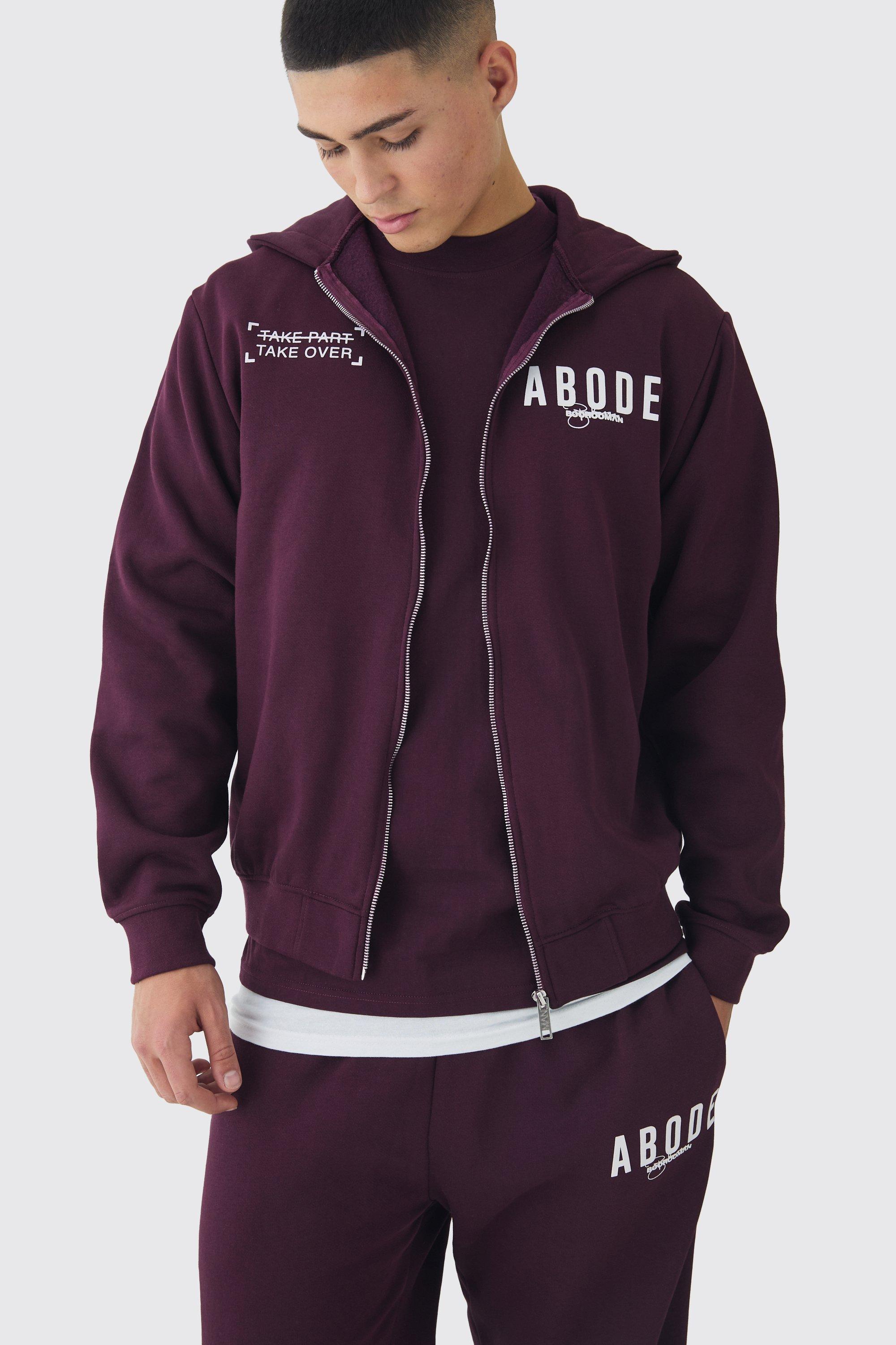 Zip Through Abode Hoodie | boohooMAN USA Product Image