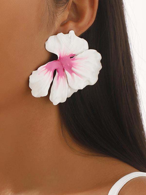 Flower Shape Drop Earrings Product Image