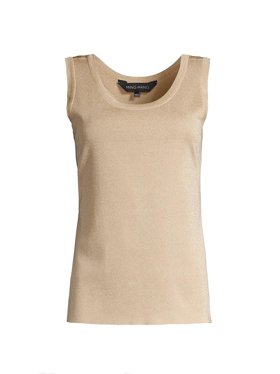 Womens Metallic Knit Tank Product Image