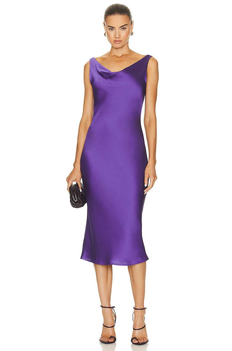 Norma Kamali Maria Dress Purple. (also in ). Product Image