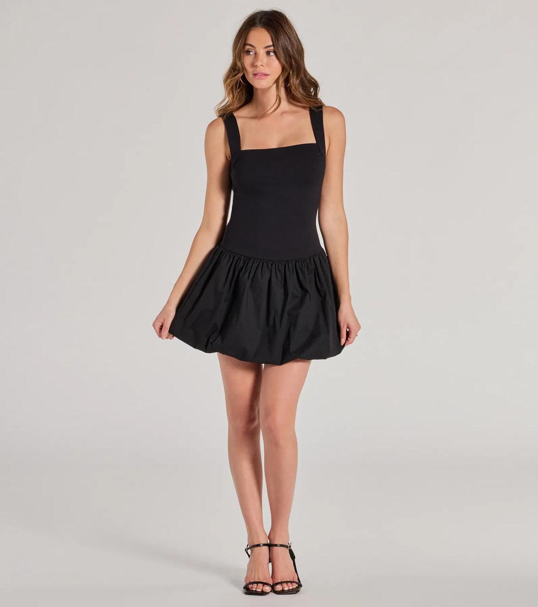 Feelin' Cute Drop Waist Bubble Hem Mini Dress Product Image