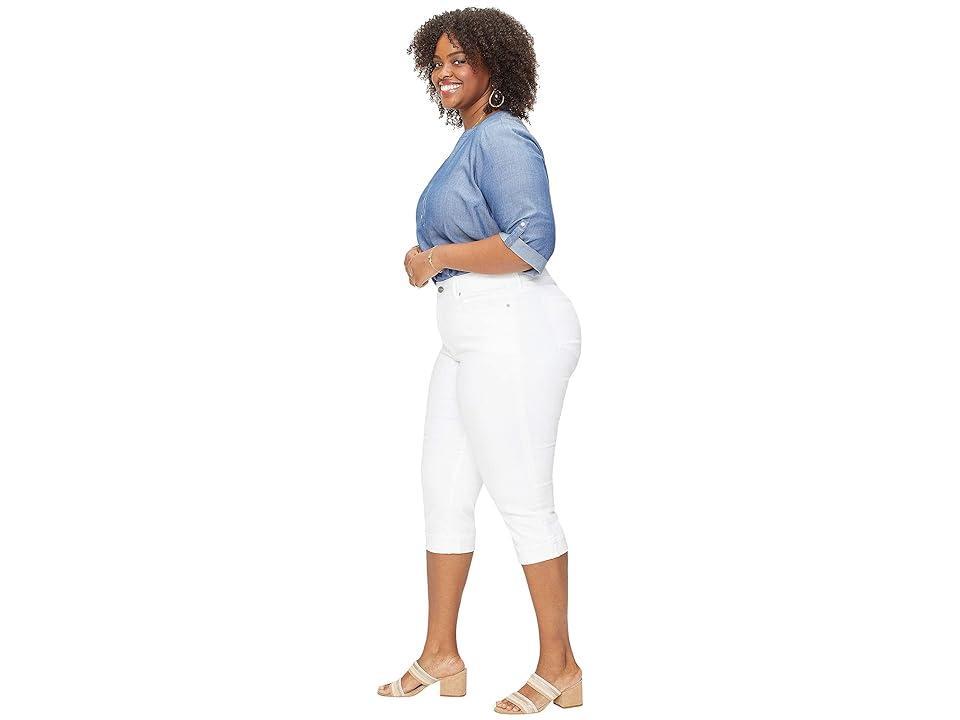 NYDJ Plus Size Marilyn Crop Cuff in Cool Embrace Denim in Optic (Optic ) Women's Jeans Product Image