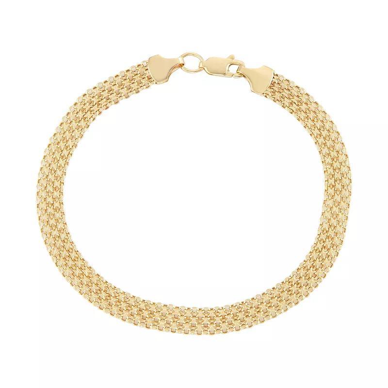 Jordan Blue 14k Gold Bismark Chain Bracelet, Womens Product Image