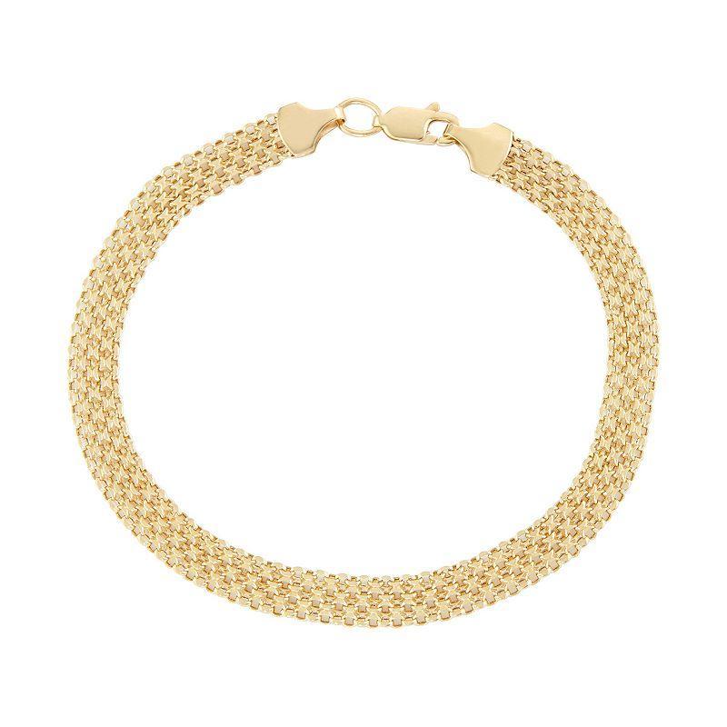 Jordan Blue 14k Gold Bismark Chain Bracelet, Womens Product Image