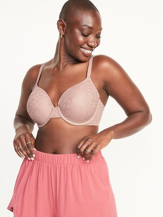 Full-Coverage Lace Underwire Bra Product Image