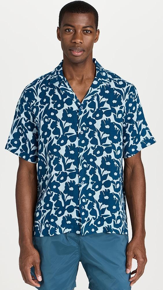 Frescobol Carioca Roberto Perennial Print Linen Shirt | Shopbop Product Image