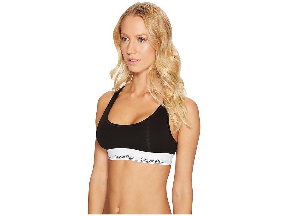 Calvin Klein Modern Cotton Unlined Bralette F3785, Womens Black Product Image