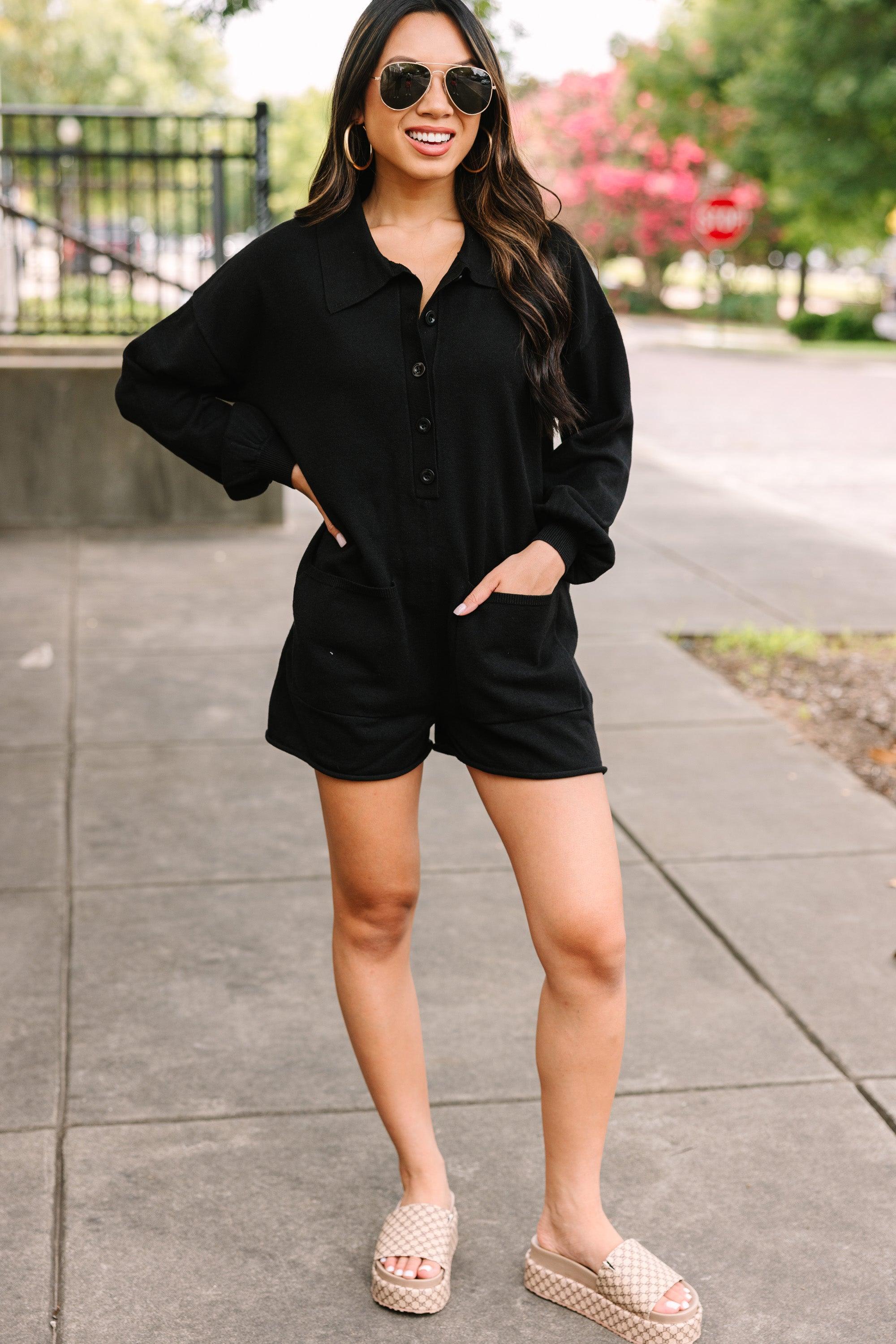 Reaching Out To You Black Romper Female Product Image