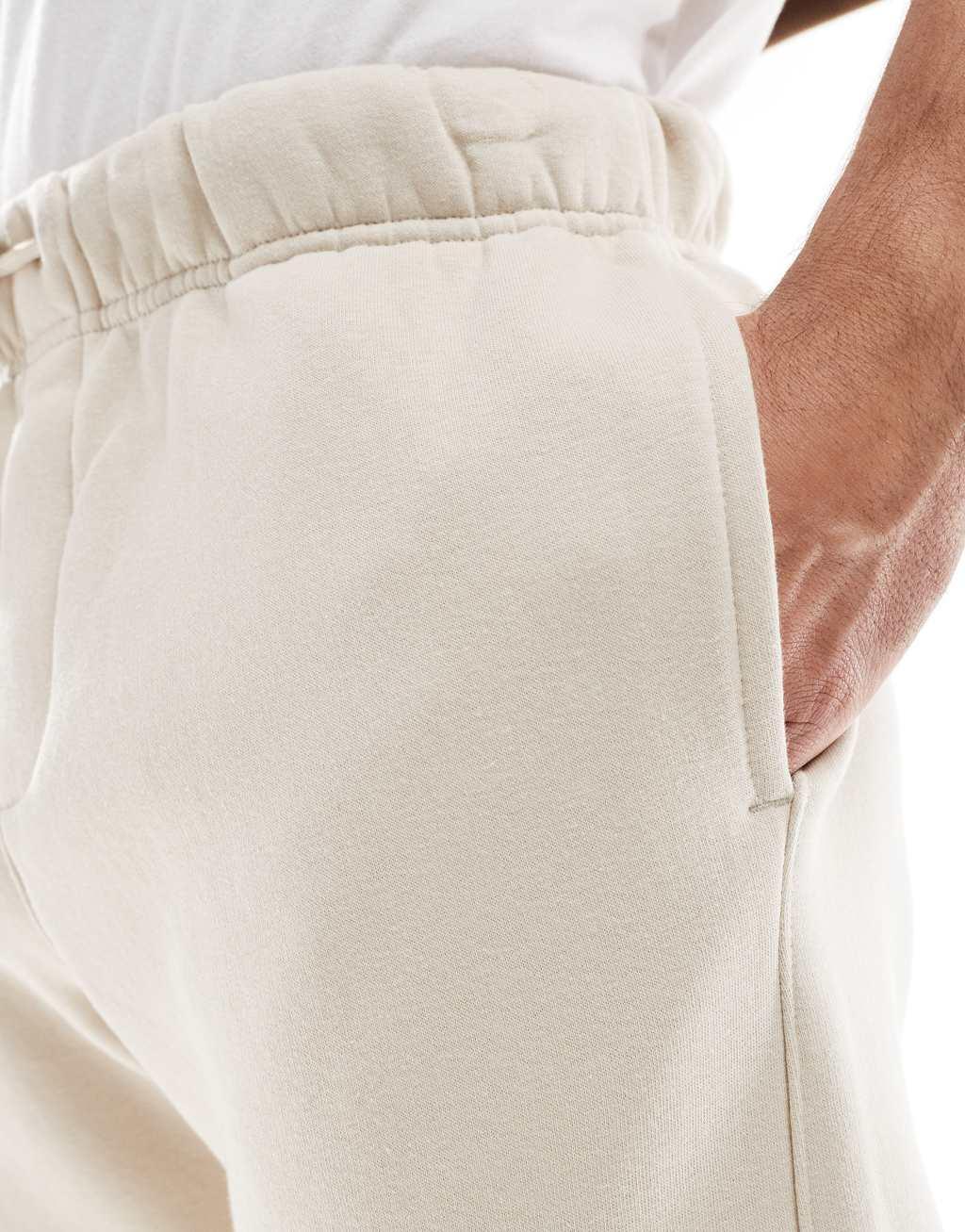 Bershka basic sweatpants in light beige Product Image