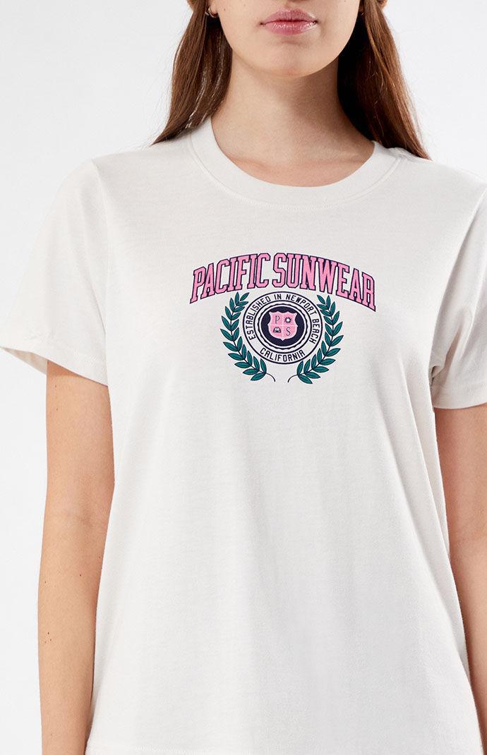 Women's Pacific Sunwear Crest Relaxed Vintage T-Shirt Product Image