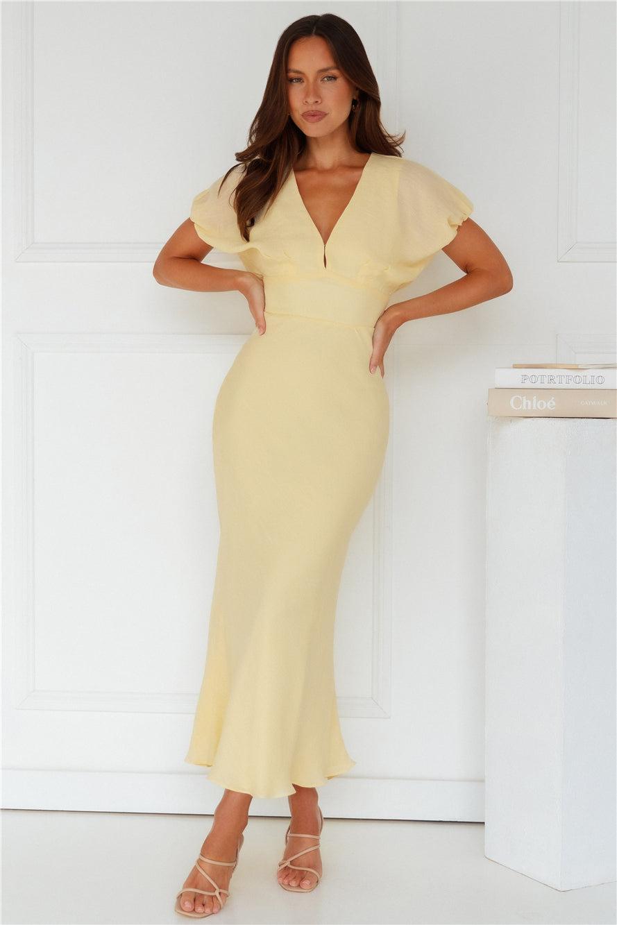 Gilded Maxi Dress Yellow Product Image