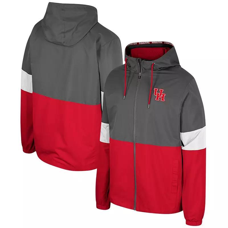 Mens Colosseum Charcoal Houston Cougars Miles Full-Zip Hoodie Jacket Product Image