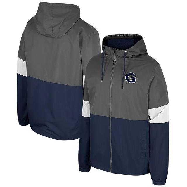 Mens Colosseum Charcoal Georgetown Hoyas Miles Full-Zip Hoodie Jacket Product Image