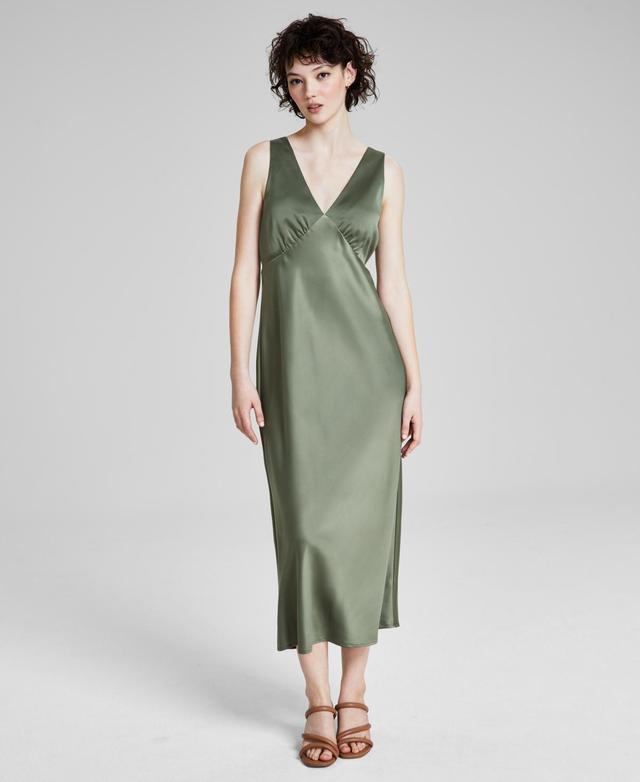 And Now This Womens Satin Sleeveless Maxi Dress, Created for Macys Product Image