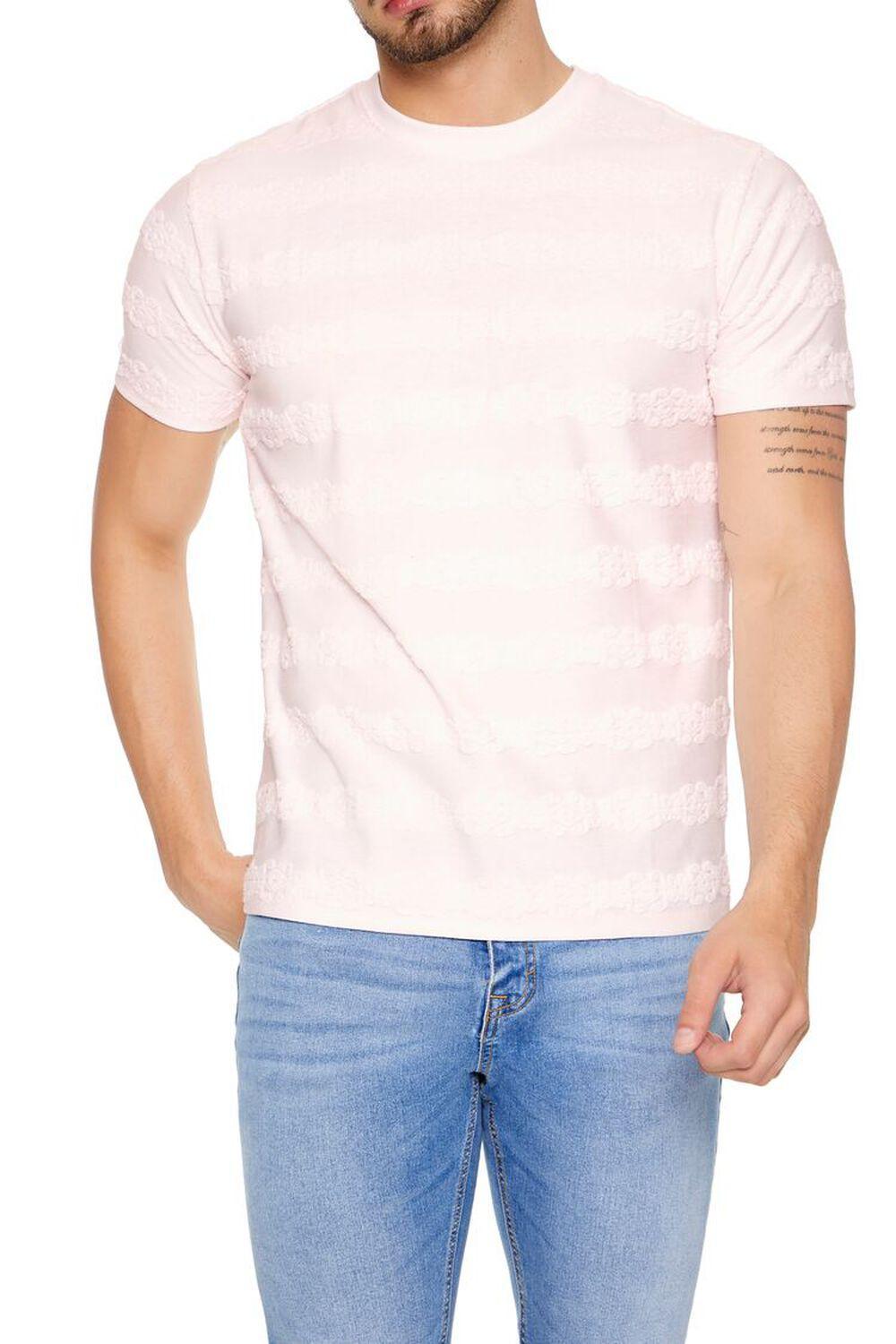 Textured Stripe Crew Tee | Forever 21 Product Image