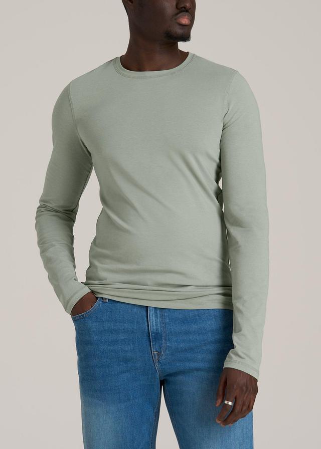 Original Essentials SLIM-FIT Long Sleeve Tall Men's T-Shirt in Seagrass Male Product Image