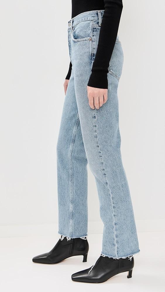 AGOLDE Lana Mid Rise Straight Jeans Sway 24 Product Image