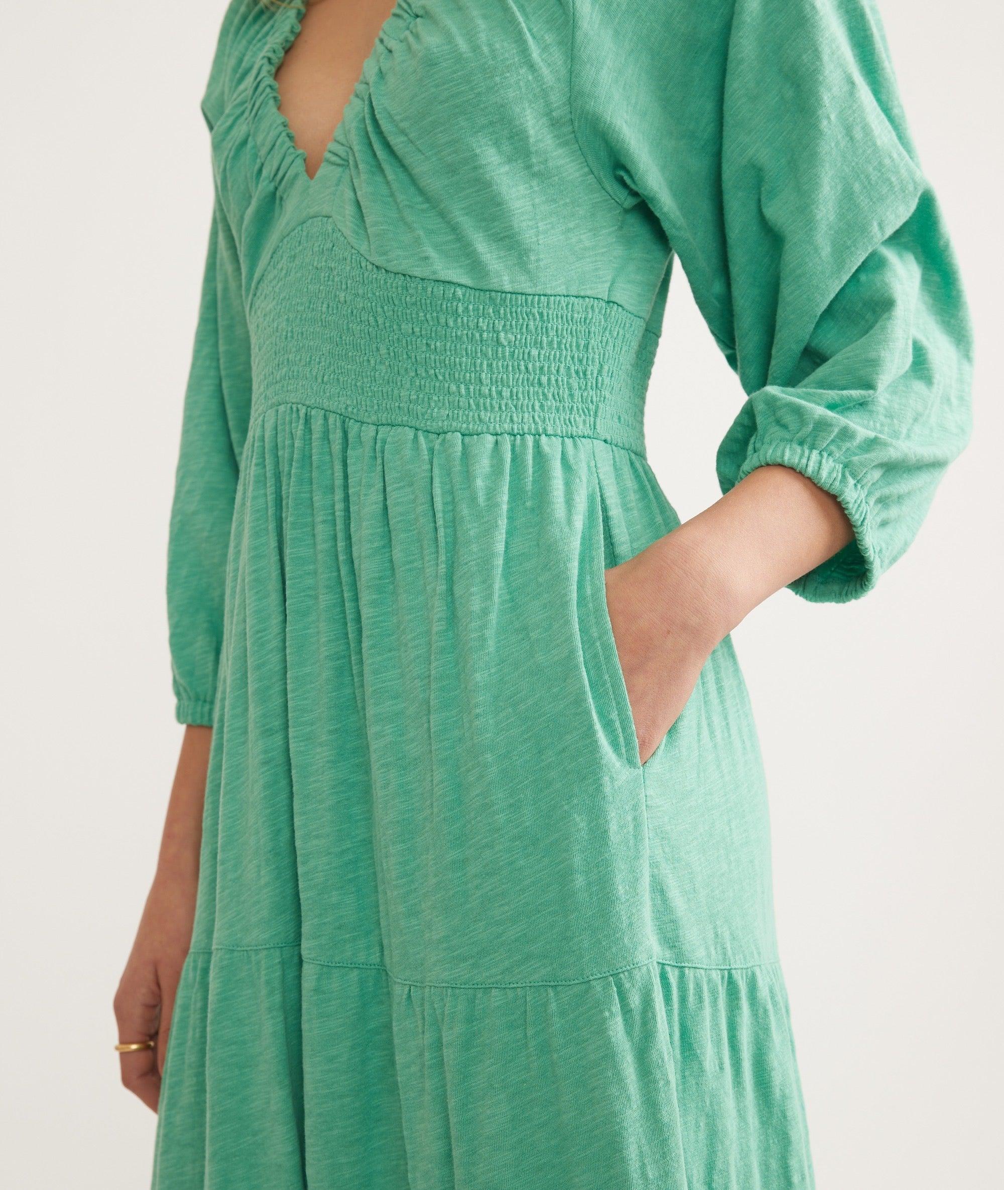 Florence Vintage Slub Midi Dress Product Image