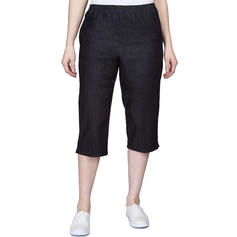 Alfred Dunner Classics Pull-On Cropped Denim Pants Product Image