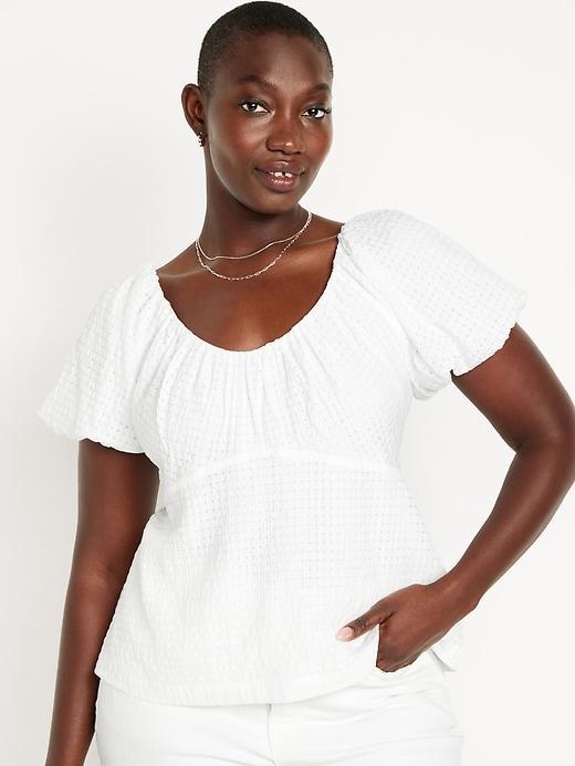 Waist-Defined V-Neck Top Product Image