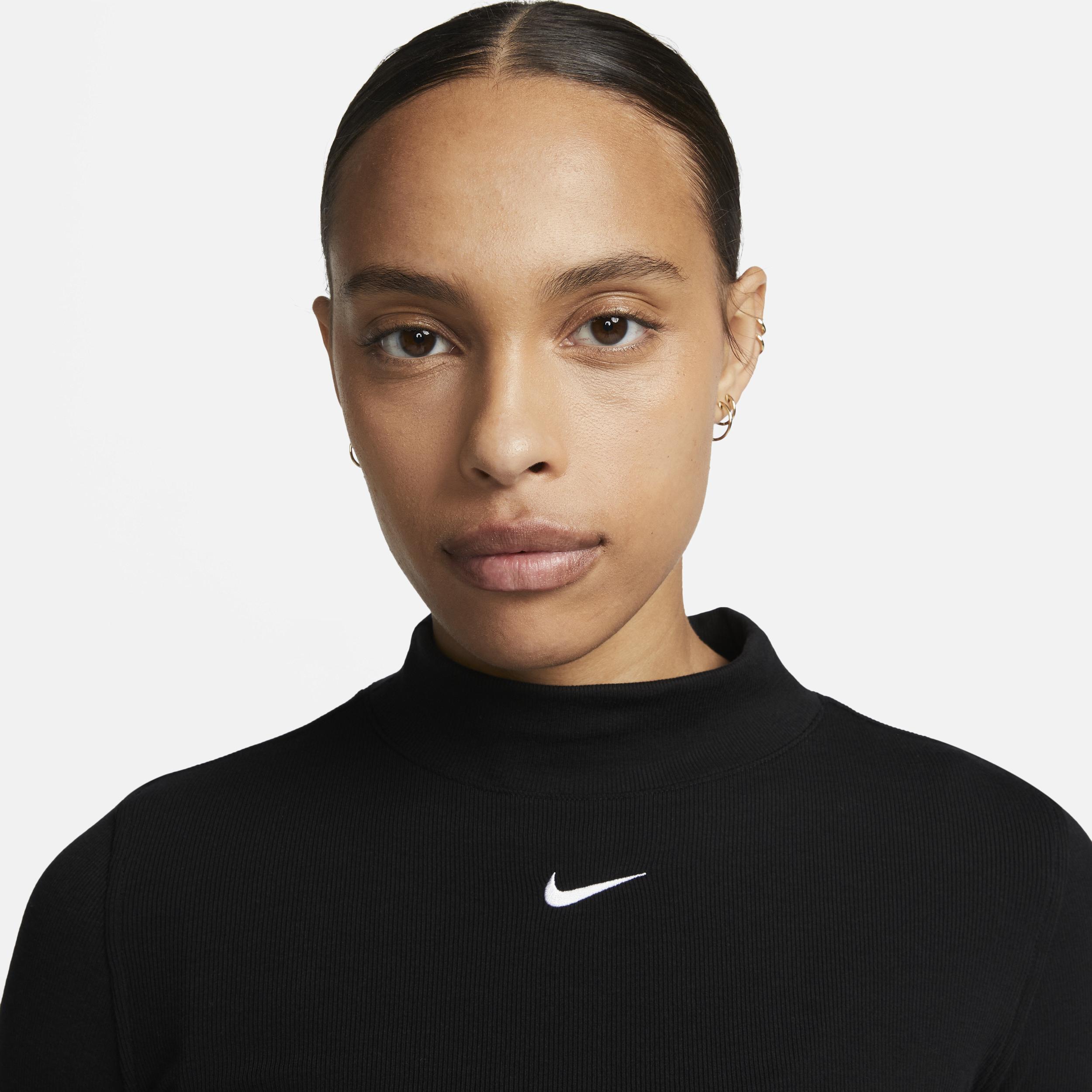 Women's Nike Sportswear Essential Ribbed Mock-Neck Long-Sleeve Top Product Image